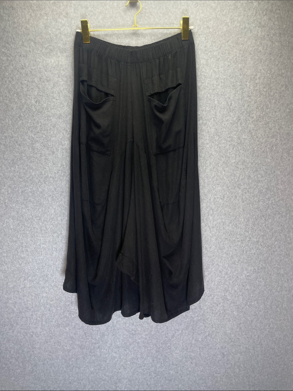 Jaded Gypsy Black Harem Lagenlook Drop Crotch Pants